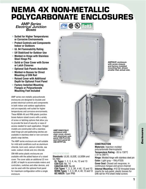 non metallic enclosure box|nema 4x non metallic enclosures.